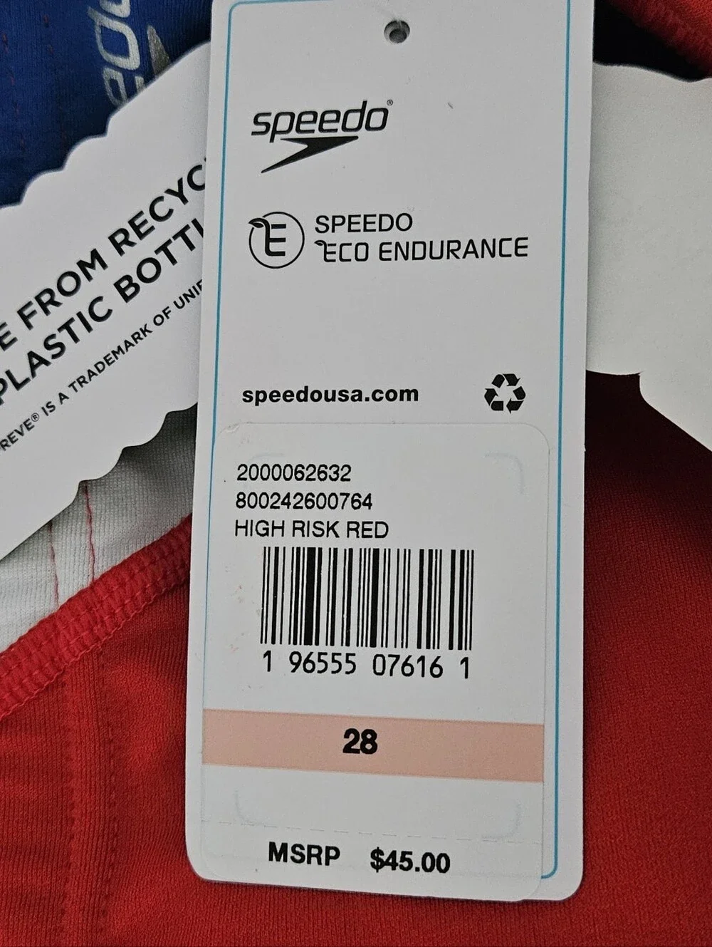 Speedo Eco Endurance Size 28 Boys Mens Swim Trunks with Elastic Drawstring Waist